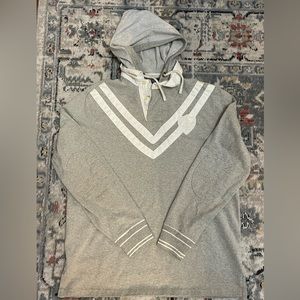 Polo by Ralph Lauren Vintage Rugby Long Sleeve Hooded Shirt Gray Size Large